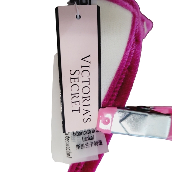 NEW PINK Victoria's Secret push up padded bikini swimsuit top XS - Picture 5 of 5